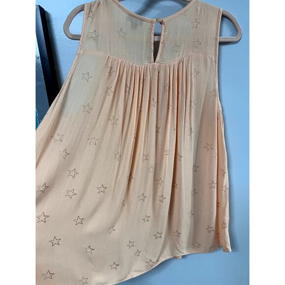 Torrid Size 1 Gathered Front Tank Top Orange with Stars - Picture 4 of 7